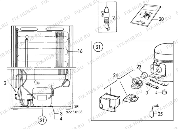 Взрыв-схема холодильника Electrolux EU2705C - Схема узла C10 Cold, users manual